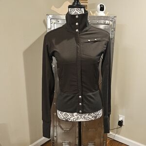 Nau Merino Wool Blk Moto Jacket sz Sm